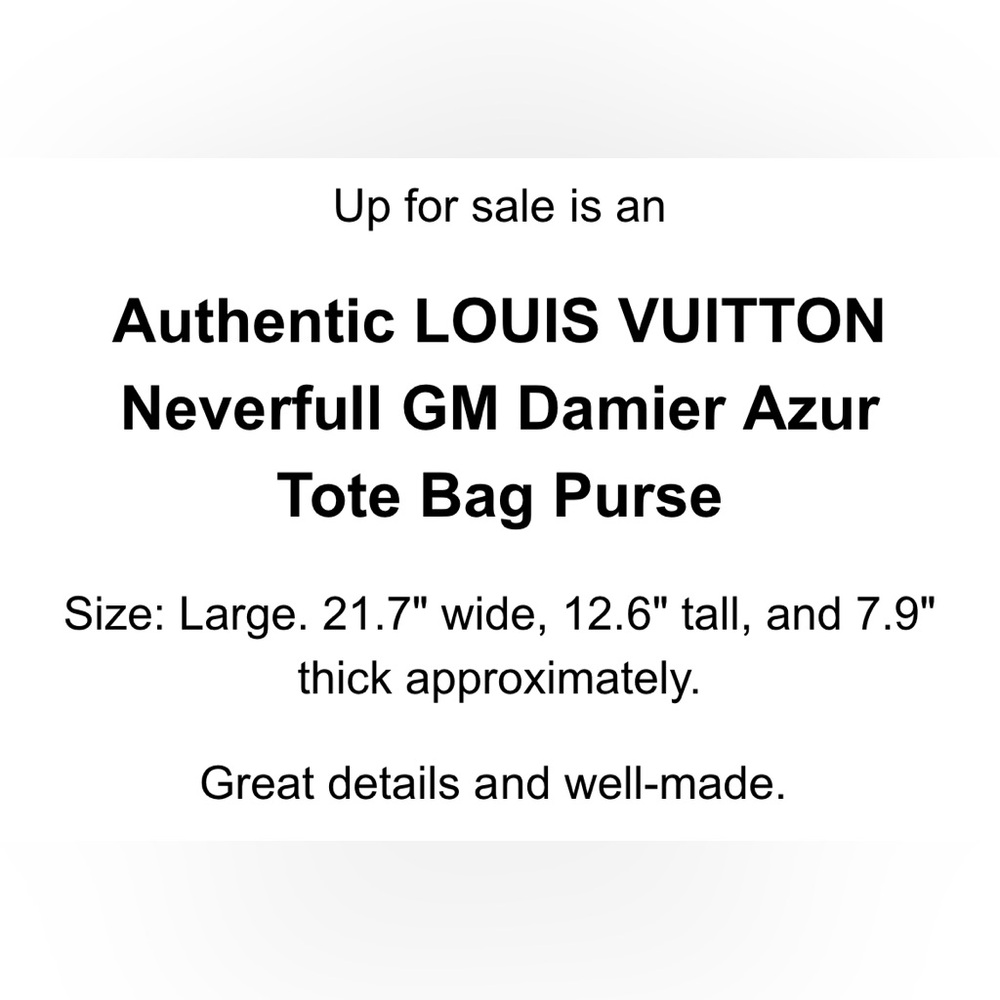 💯 Authentic GM Neverfull - Picture 9 of 13